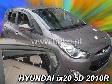 Deflektory HYUNDAI ix20 od 2010 do 2019 + zadné deflektory