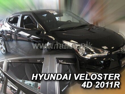 Deflektory HYUNDAI VELOSTER I Hatchback od 2011 do 2018 + zadné deflektory