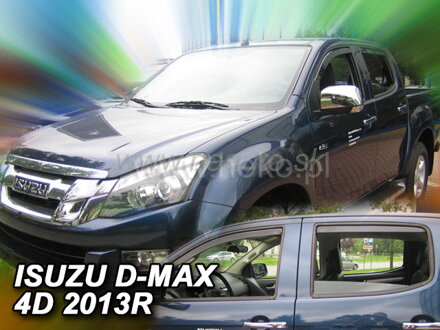 Deflektory ISUZU D-MAX 4D 2012R->2019 (IIgen) (+zadné)