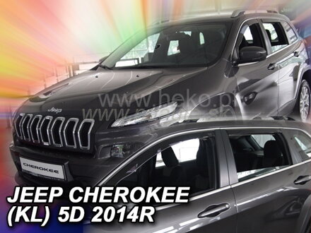 Deflektory JEEP CHEROKEE (KL) 5D 2013R-> (+zadné)