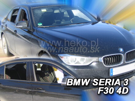 Deflektory BMW seria 3, F 30,4D 2012r.->(+zadné)