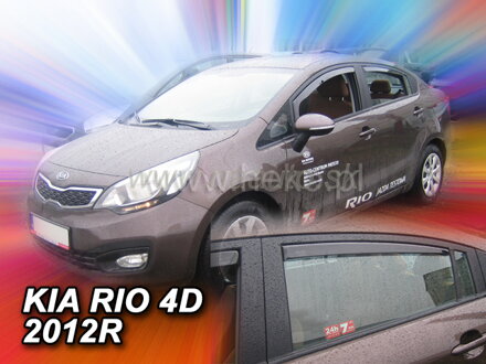 Deflektory KIA RIO  4D 2012R.->(+zadné) SEDAN