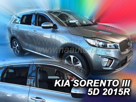 Deflektory KIA SORENTO III 5D od roku 2015 do 2020 (+zadné)