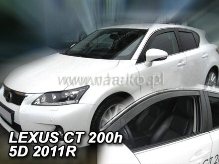 Deflektory LEXUS  CT 200H  5D 2011R.  a vyššie