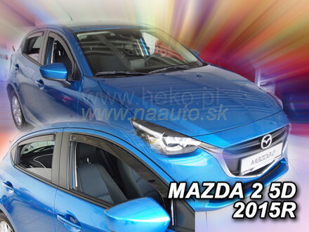 Deflektory MAZDA 2 IV 5D 2014R->(+zadné)