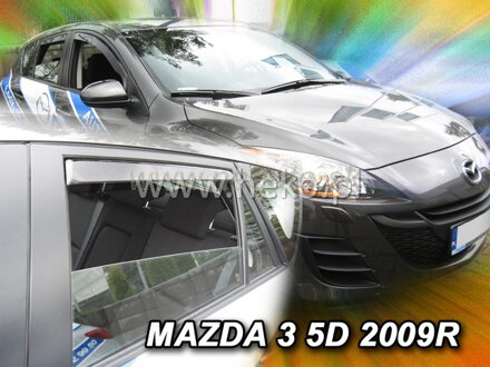 Deflektory MAZDA 3   5d  2008-2014R. (+zadné) HTB