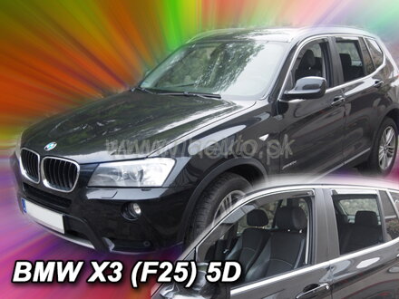 Deflektory BMW X3 (F25) 5D 2010R->(+zadné)