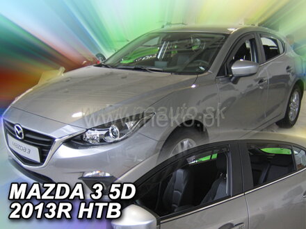 Deflektory MAZDA 3 III 5D 2013R->(+zadné) HTB