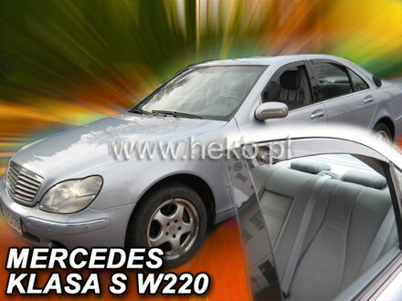 Deflektory MERCEDES klasa S  W220  4D 1999r.→ (+zadné)SEDAN