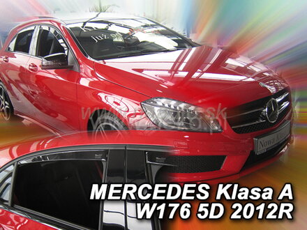 Deflektory MERCEDES klasy A W176 5d 2012r.→ (+zadné)