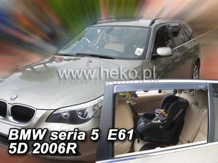 Deflektory BMW  seria 5  E 61 5D 2004-2010R. (+zadné) COMBI