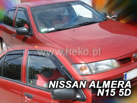 Deflektory NISSAN ALMERA  N-15, 4d / 5d  1995r.-2000r(+zadné)