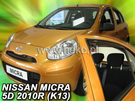 Deflektory NISSAN MICRA  K 13, 5d  11/2010r. a vyššie(+zadné)