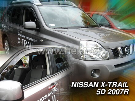Deflektory NISSAN X-TRAIL II (T31) 5D  od roku 2007 do 2013