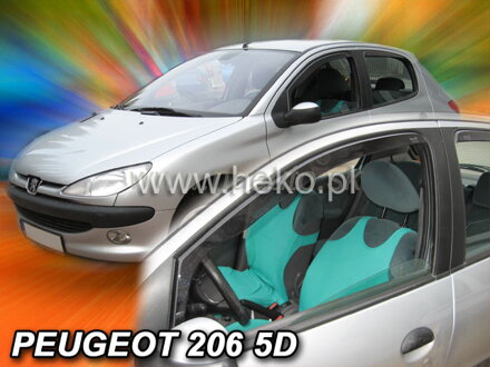 Deflektory PEUGEOT 206  5d  1998r.→