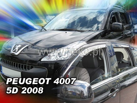 Deflektory PEUGEOT 4007 5D 2008R.(+zadné)