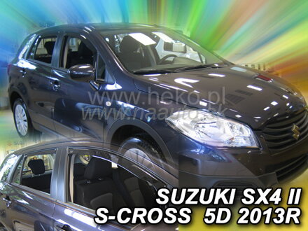Deflektory SUZUKI SX4 II S-CROSS 5D od roku 08/2013R do 2021 (+zadné)