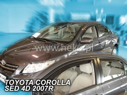 Deflektory TOYOTA COROLLA  4d  02.2007-2013R  (+zadné) sedan