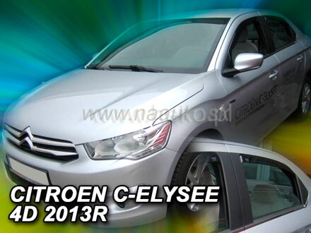 Deflektory CITROEN C-ELYSEE od 2013 + zadné deflektory
