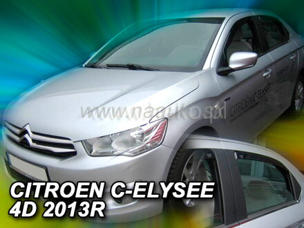 Deflektory CITROEN C-ELYSEE 4D 2013R->(+zadné)