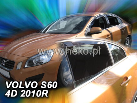 Deflektory VOLVO S60 4d  2010r. a vyššie(+zadné)