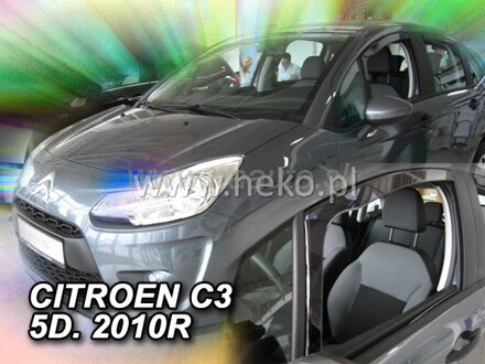 Deflektory CITROEN C3 5d 03/2010r. a vyššie