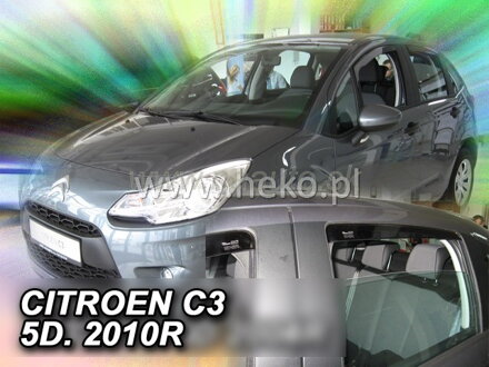Deflektory CITROEN C3 II od 2009 do 2017 + zadné deflektory