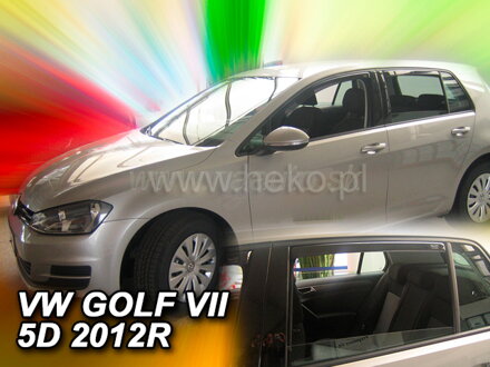 Deflektory VW GOLF VII 5d  2012r. a vyššie (+zadné)