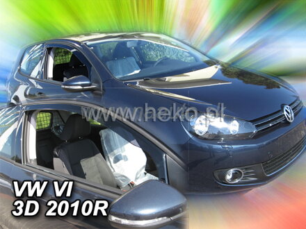 Deflektory VW GOLF VI  3d  2009r. a vyššie