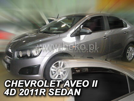 Deflektory CHEVROLET AVEO 4d 2011r. a vyššie (+zadné) SEDAN