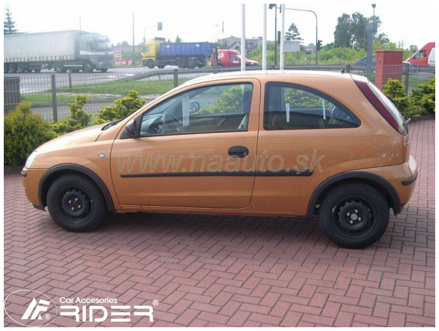 Ochranné lišty dverí Opel Corsa C 3D 00-06R htb, MODEL F-13