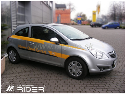 Ochranné lišty dverí Opel Corsa D 3D 06-13R (van), MODEL F-18