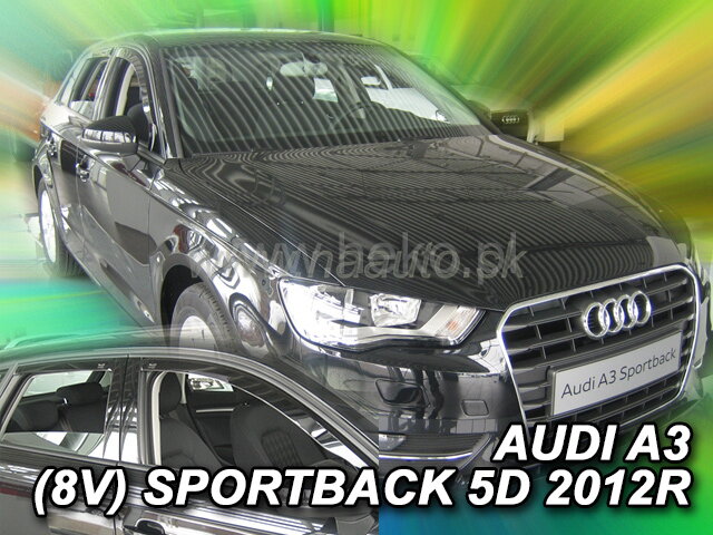 Deflektory AUDI A3 (V8) SPORTBACK 5D 2012R->(+zadné) Deflektory AUDI A3 (V8) SPORTBACK 5D 2012R->(+zadné)