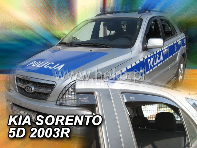 Deflektory KIA SORENTO I od 2002 do 2009 + zadné deflektory Deflektory KIA SORENTO I od 2002 do 2009 + zadné deflektory
