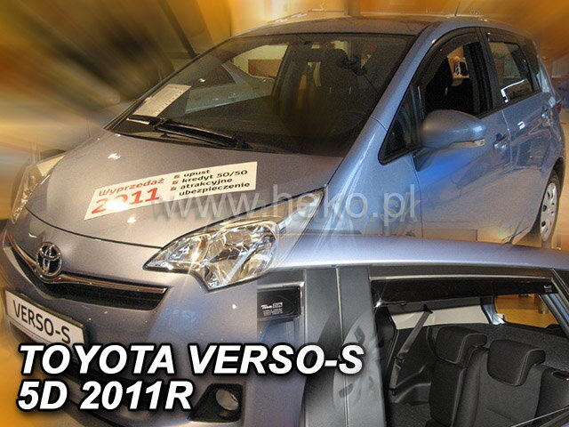 Deflektory TOYOTA VERSO-S 5D 2011R. a vyššie(+zadné) Deflektory TOYOTA VERSO-S 5D 2011R. a vyššie(+zadné)