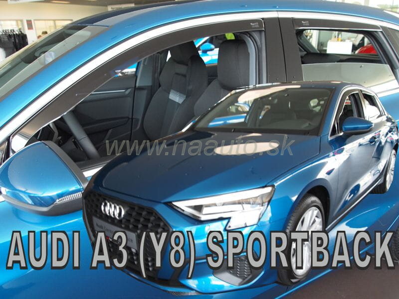 Deflektory Audi A3 (Y8) Sportback 5D 2020 a vyššie (+ zadné) Deflektory Audi A3 (Y8) Sportback 5D 2020 a vyššie (+ zadné)
