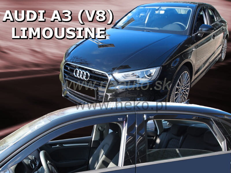 Deflektory AUDI A3 (8V) LIMUSINE 4D 2013-2020 SEDAN (predné+zadné)