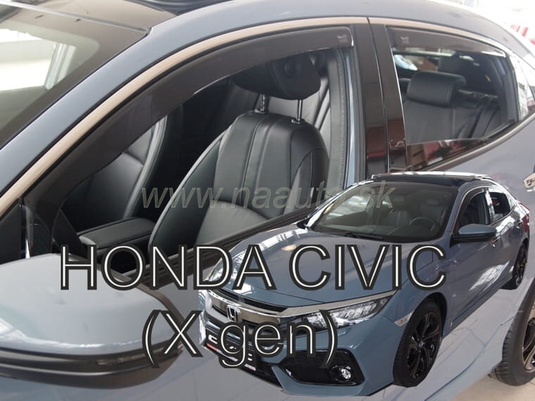 Deflektory Honda Civic 2017R -> (predné + zadné) Deflektory Honda Civic 2017R -> (predné + zadné)