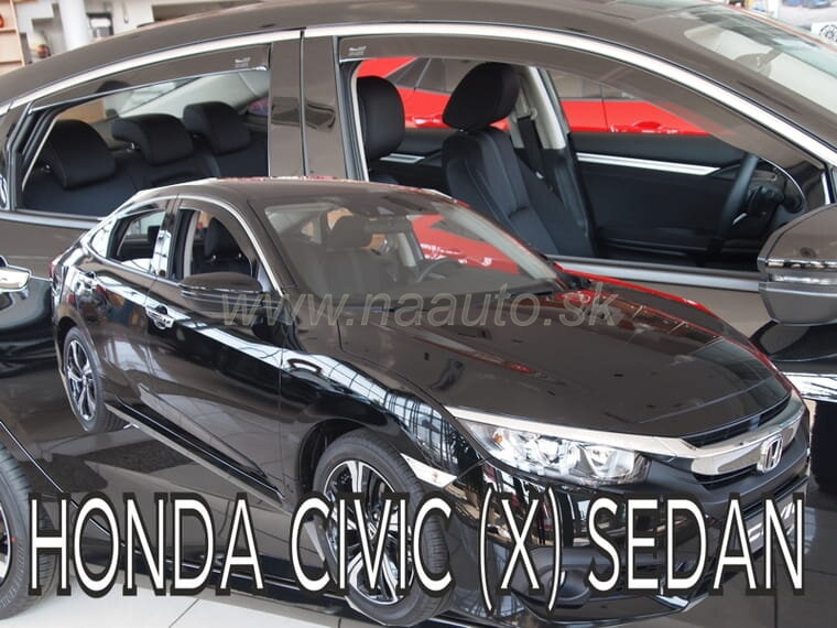 Deflektory Honda Civic 2017R -> (predné + zadné) sedan
