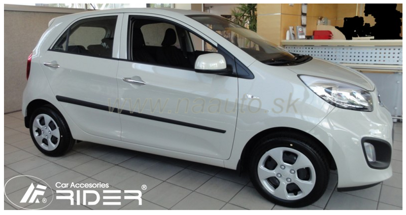 Ochranné lišty dverí Kia Picanto 5D 11R a vyššie, MODEL F-20 Ochranné lišty dverí Kia Picanto 5D 11R a vyššie, MODEL F-20