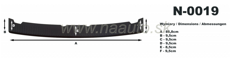 Nášľap kufra Hyunda i10 11-12R, MODEL N-0019 Nášľap kufra Hyunda i10 11-12R, MODEL N-0019