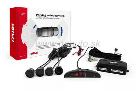 Parkovacie Led senzory Amio - čierne 4 senzory