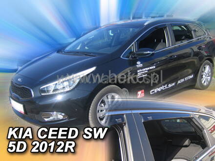 Deflektory KIA CEED        II    5D 10/2012R-> (+zadné) SW