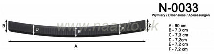 Nášľap kufra Hyundai i10 14R, MODEL N-0033
