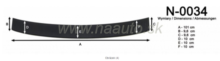 Nášľap kufra Škoda Octavia III 4D 13R combi, N0034
