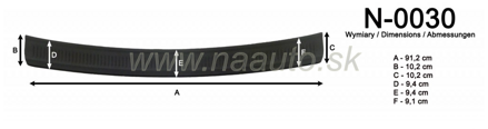 Nášľap kufra Toyota Auris II 12-14R, MODEL N-0030