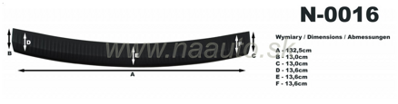 Nášľap kufra VW Caddy 03R a vyššie, MODEL N-0016