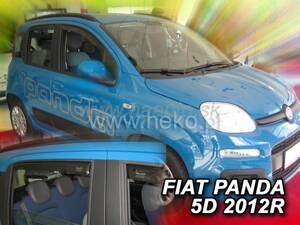 Deflektory FIAT PANDA III 5d  02/2012r. a vyššie(+zadné)