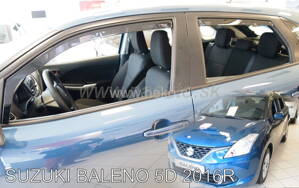 Deflektory Suzuki Baleno 5D 16R (+zadné)