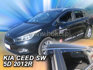 Deflektory KIA CEED        II    5D 10/2012R-> (+zadné) SW